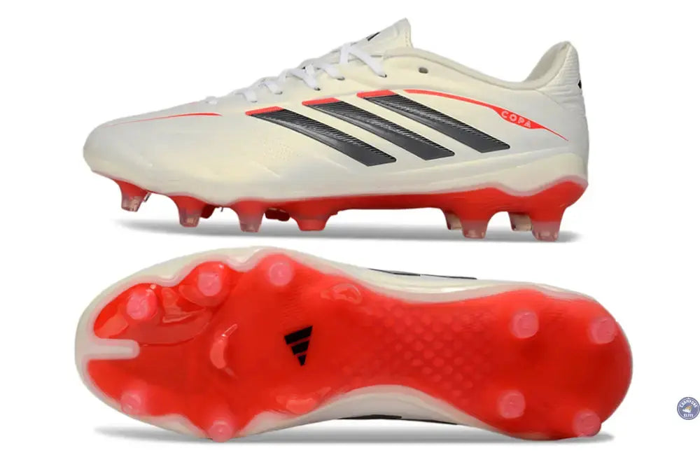 Image of COPA PURE ELITE 4 FG BORN FOR GOALS - BLANC/ARGENTÉ/NOIR/LUCID RED