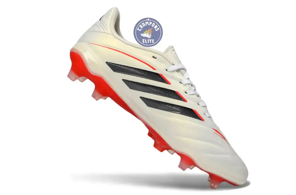 Image of COPA PURE ELITE 4 FG BORN FOR GOALS - BLANC/ARGENTÉ/NOIR/LUCID RED
