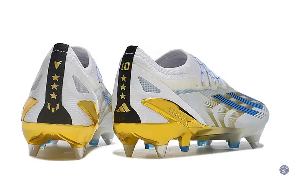 Crazyfast Messi.1 SG Las Estrellas - Blanc/Bleu/Doré ÉDITION LIMITÉE