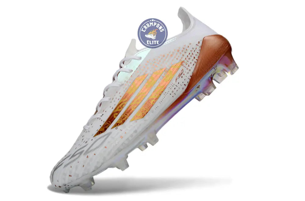 F50 ELITE FG x MOHAMED SALAH AFCON - BLANC/BRONZE ÉDITION LIMITÉE
