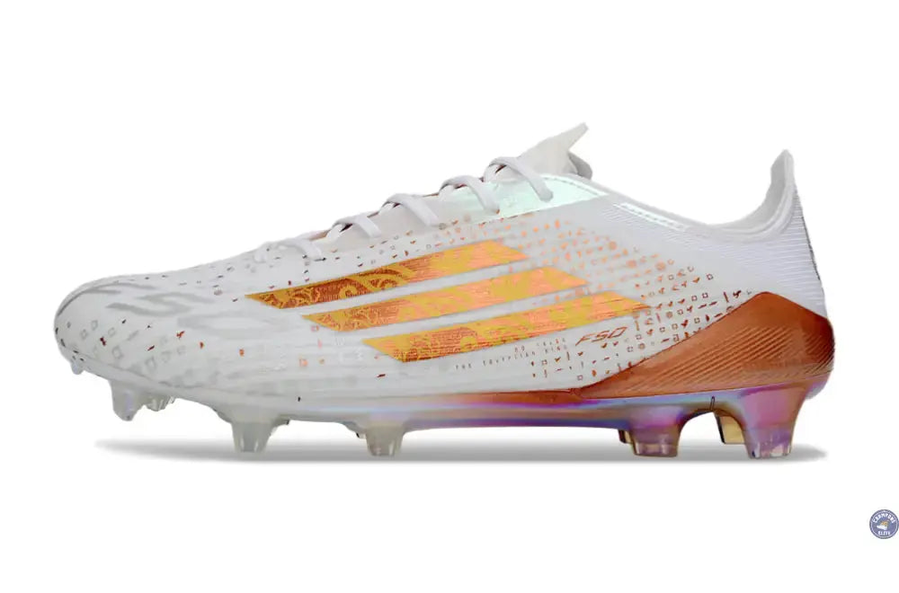 Image of F50 ELITE FG x MOHAMED SALAH AFCON - BLANC/BRONZE ÉDITION LIMITÉE
