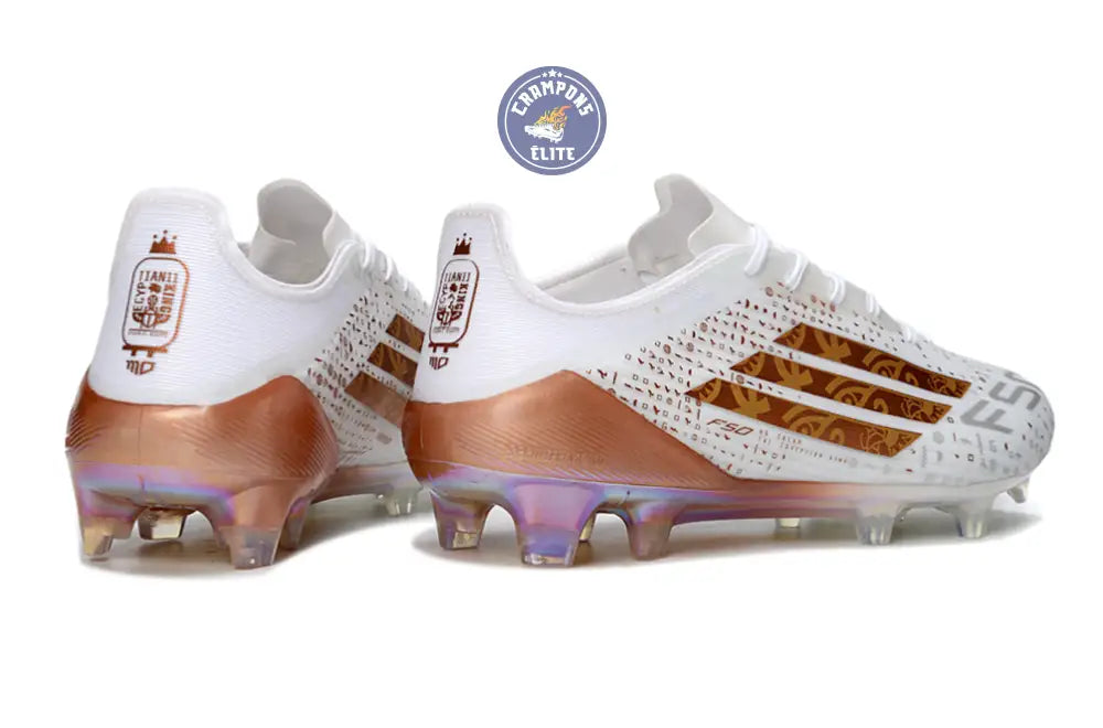Image of F50 ELITE FG x MOHAMED SALAH AFCON - BLANC/BRONZE ÉDITION LIMITÉE