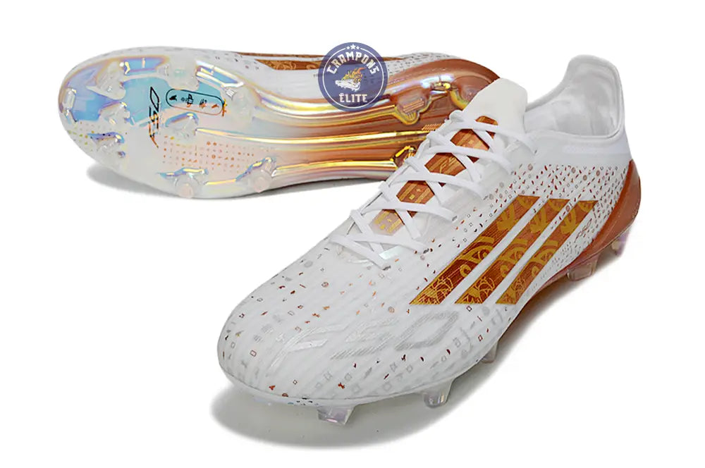 Image of F50 ELITE FG x MOHAMED SALAH AFCON - BLANC/BRONZE ÉDITION LIMITÉE
