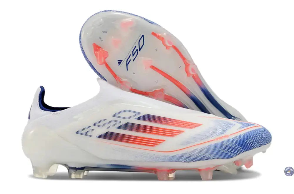 Image of F50 Elite Laceless FG Advancement - Blanc/Rouge/Bleu