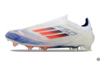 F50 Elite Laceless FG Advancement - Blanc/Rouge/Bleu