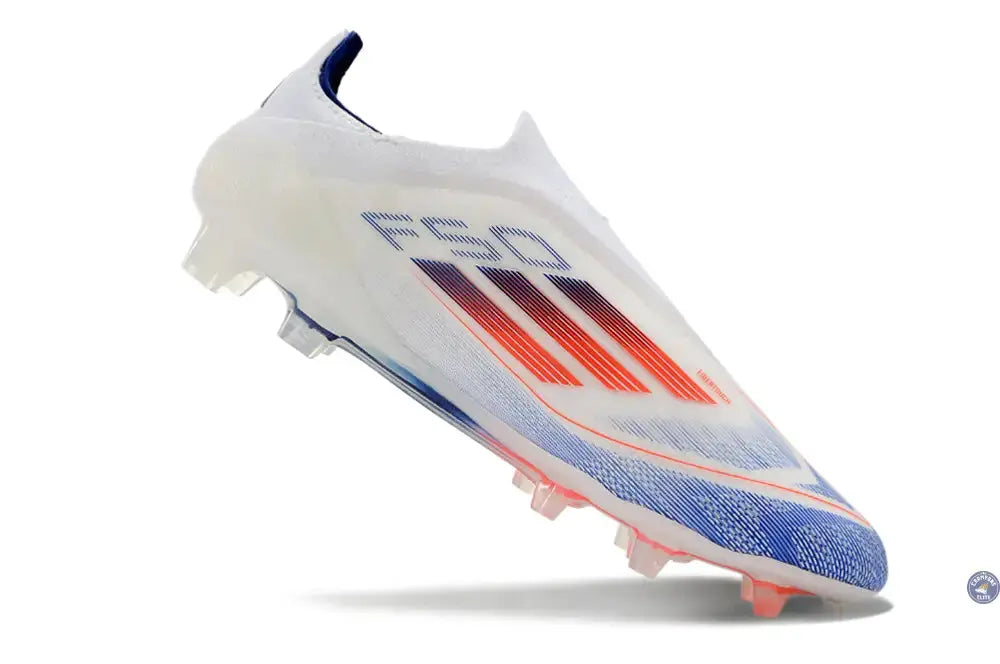 F50 Elite Laceless FG Advancement - Blanc/Rouge/Bleu