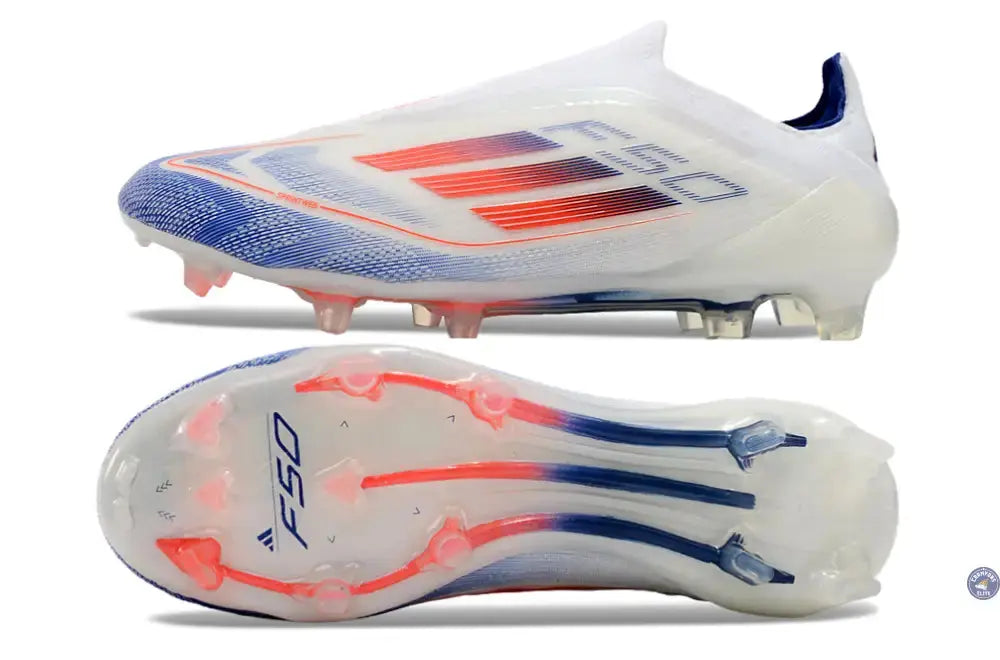 Image of F50 Elite Laceless FG Advancement - Blanc/Rouge/Bleu