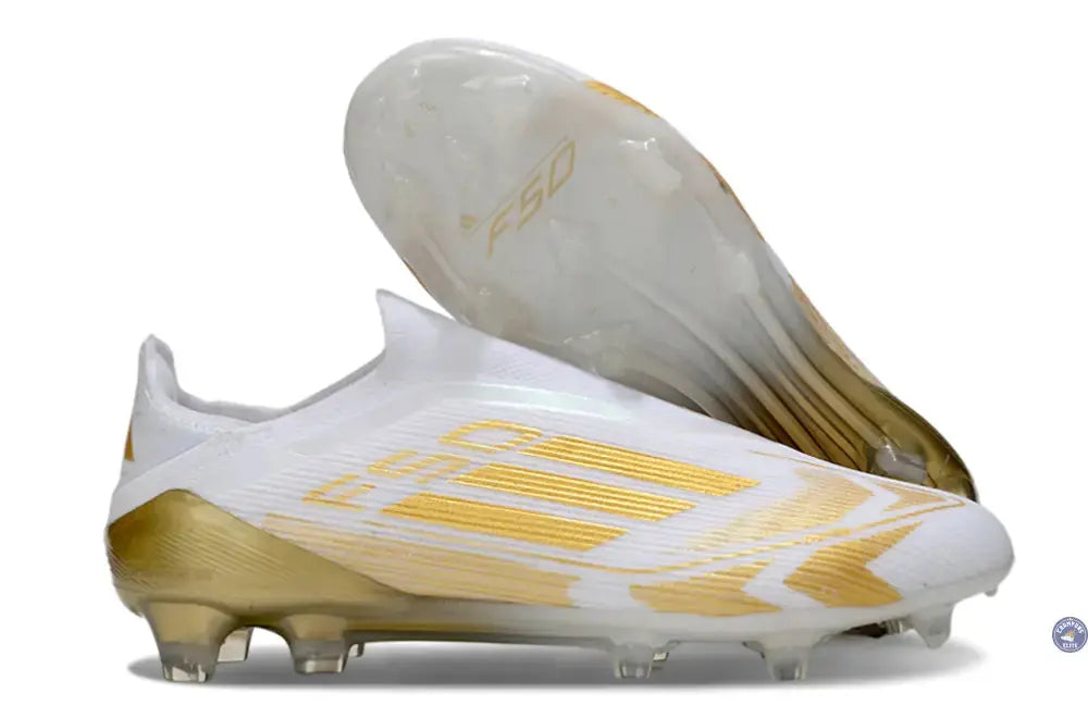 Image of F50 Elite Laceless FG - Blanc/Doré
