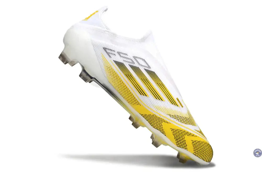 F50 Elite Laceless FG - Blanc/Jaune/Noir