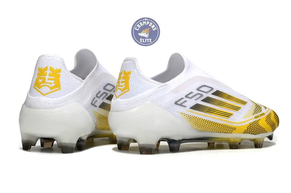 F50 Elite Laceless FG - Blanc/Jaune/Noir