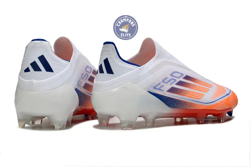 Image of F50 Elite Laceless FG - Blanc/Orange/Bleu
