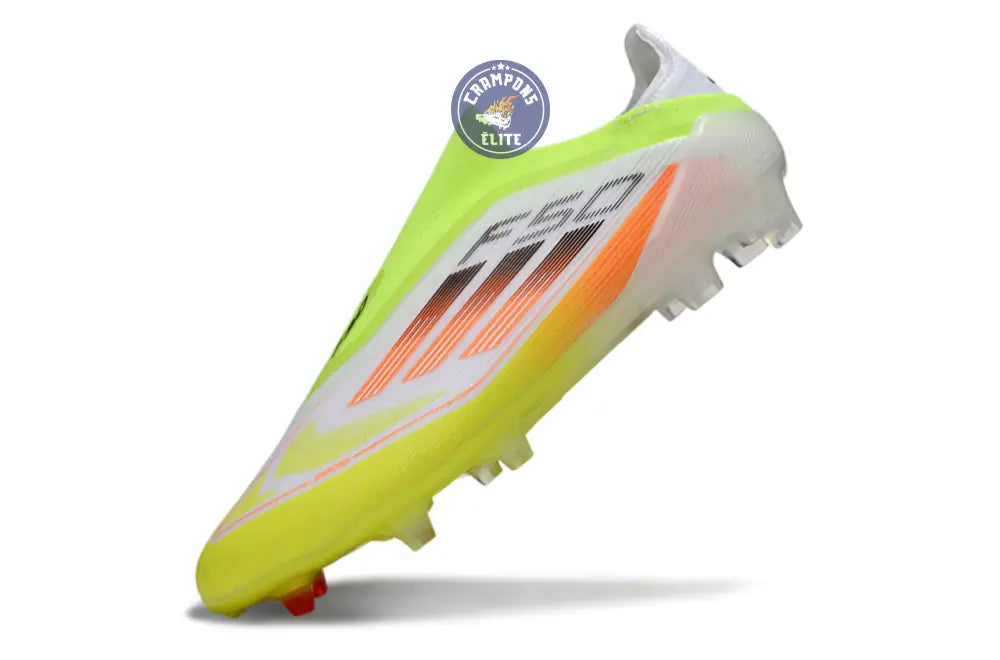 Image of F50 Elite Laceless FG - Blanc/Orange/Vert/Jaune