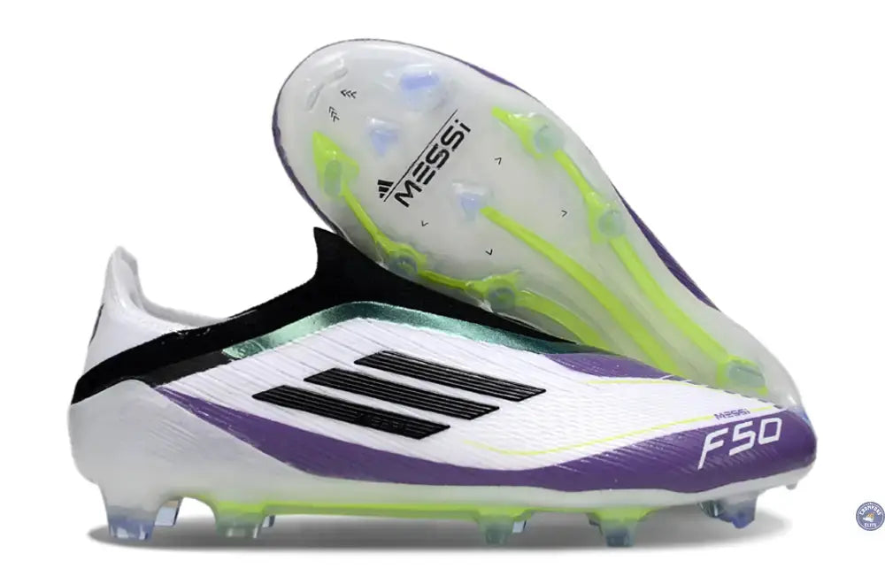 Image of F50 Elite Laceless FG - Blanc/Violet/Vert
