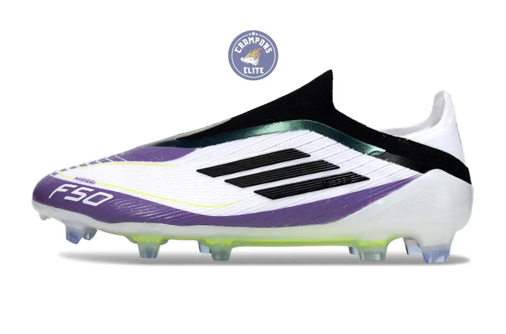 Image of F50 Elite Laceless FG - Blanc/Violet/Vert