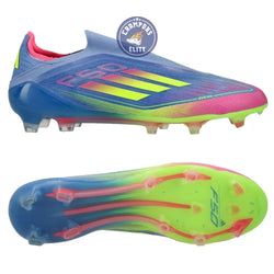 Image of F50 Elite Laceless FG Celestial Victory - Blue Fusion/Lucid Lemon/Lucid Pink