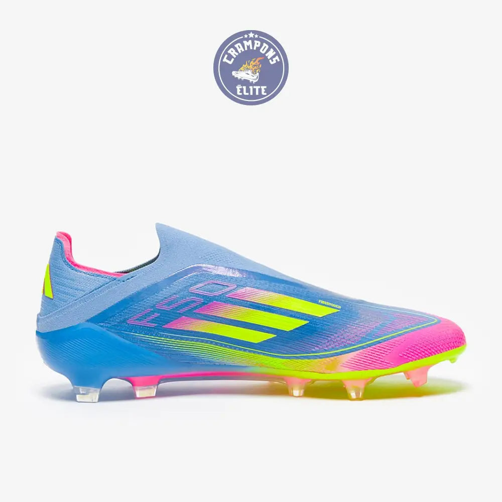 Image of F50 Elite Laceless FG Celestial Victory - Blue Fusion/Lucid Lemon/Lucid Pink