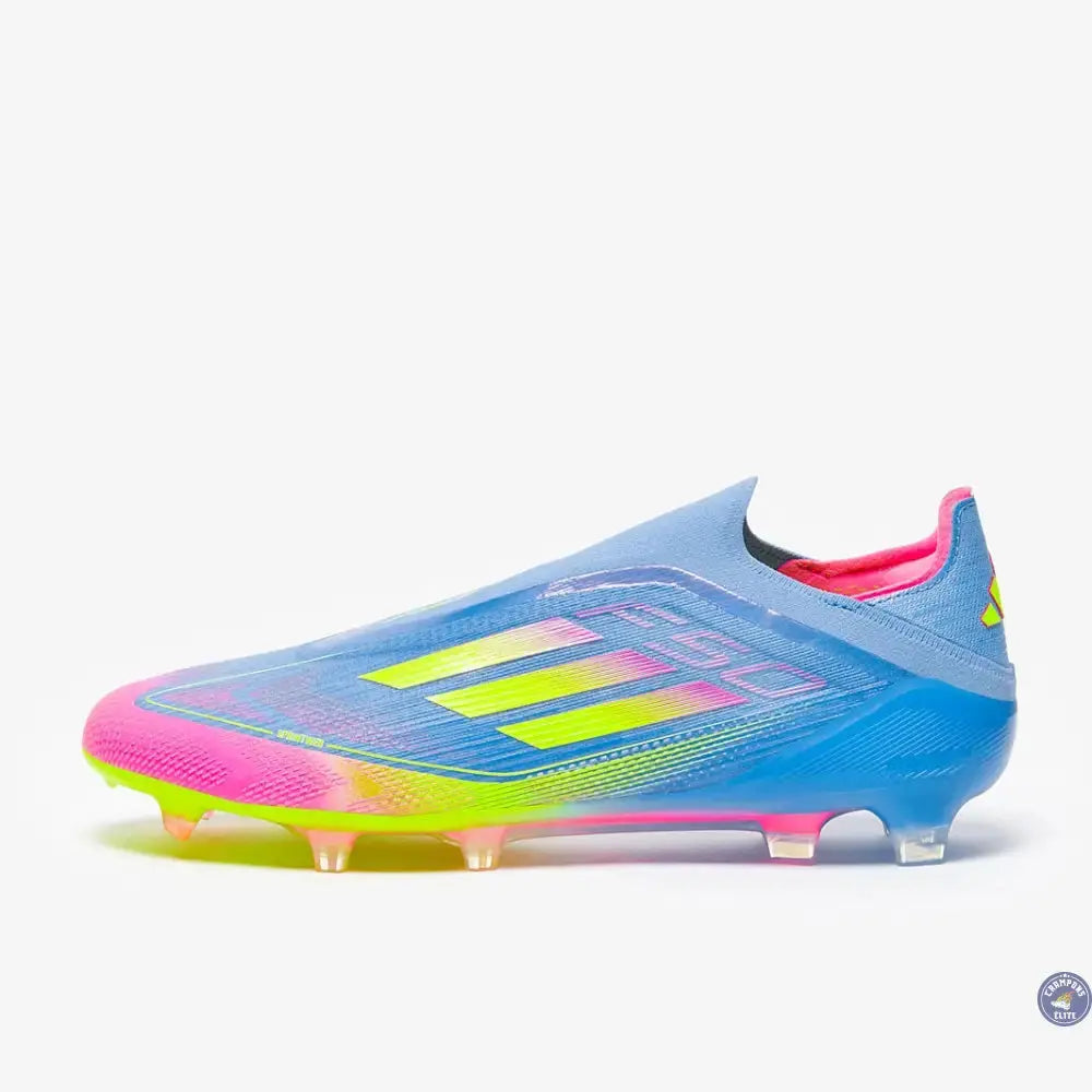 Image of F50 Elite Laceless FG Celestial Victory - Blue Fusion/Lucid Lemon/Lucid Pink