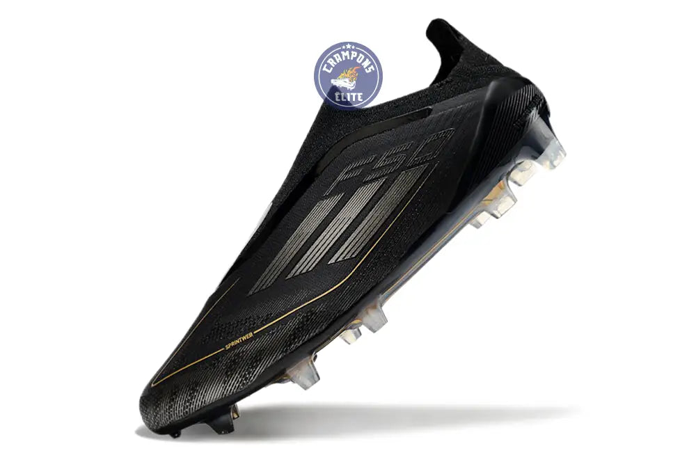 F50 Elite Laceless FG Dark Spark - Noir/Argenté/Doré