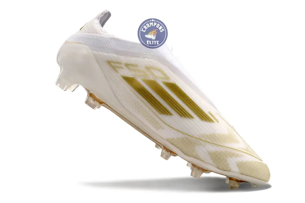 Image of F50 Elite Laceless FG Day Spark - Blanc/Doré/Blanc