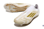 F50 Elite Laceless FG Day Spark - Blanc/Doré/Blanc