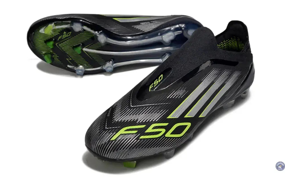 Image of F50 Elite Laceless FG - Noir/Vert/Gris