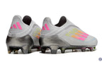 F50 Elite Laceless FG Gris/Rose/Jaune