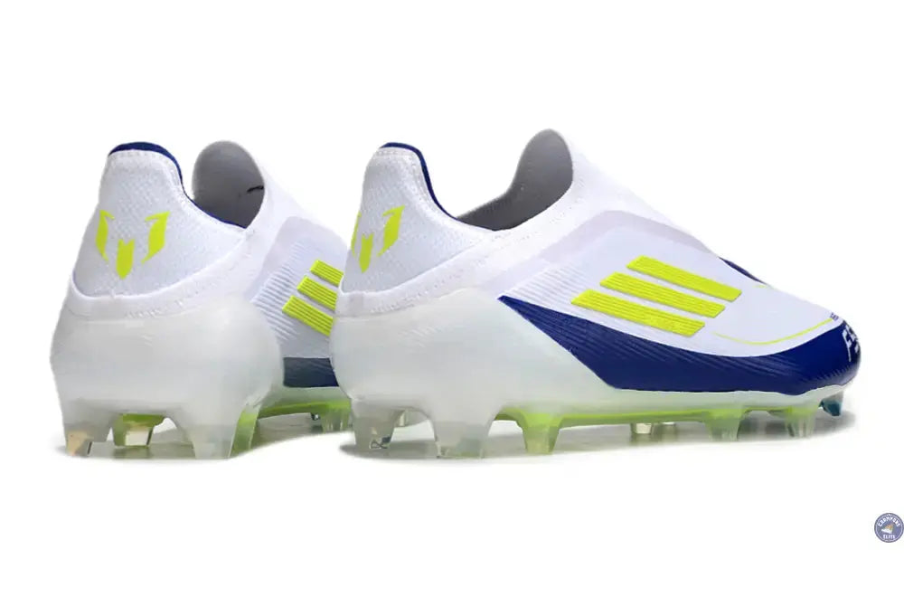 F50 Elite Laceless FG Messi - Blanc/Jaune/Violet