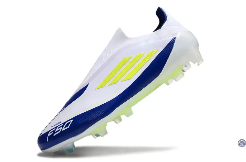 Image of F50 Elite Laceless FG Messi - Blanc/Jaune/Violet