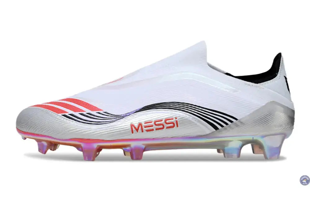 Image of F50 Elite Laceless FG - Messi Prestig10 - Blanc/Noir/Rouge