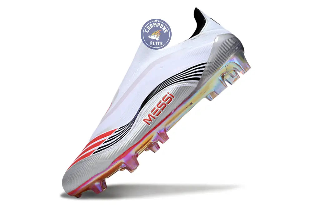Image of F50 Elite Laceless FG - Messi Prestig10 - Blanc/Noir/Rouge