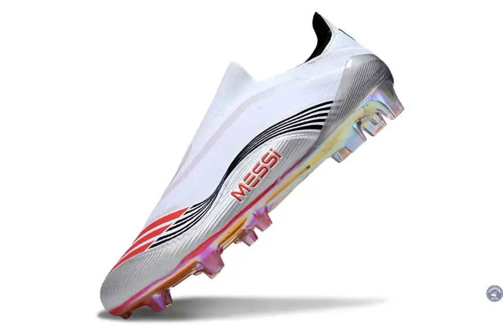 Image of F50 Elite Laceless FG - Messi Prestig10 - Blanc/Noir/Rouge
