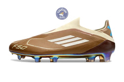 Image of F50 Elite Laceless FG Messi X Bad Bunny Elite FG - Cardboard/Blanc/Turquoise ÉDITION LIMITÉE