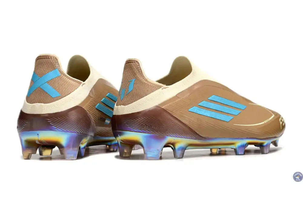 F50 Elite Laceless FG Messi X Bad Bunny Elite FG - Cardboard/Blanc/Turquoise ÉDITION LIMITÉE
