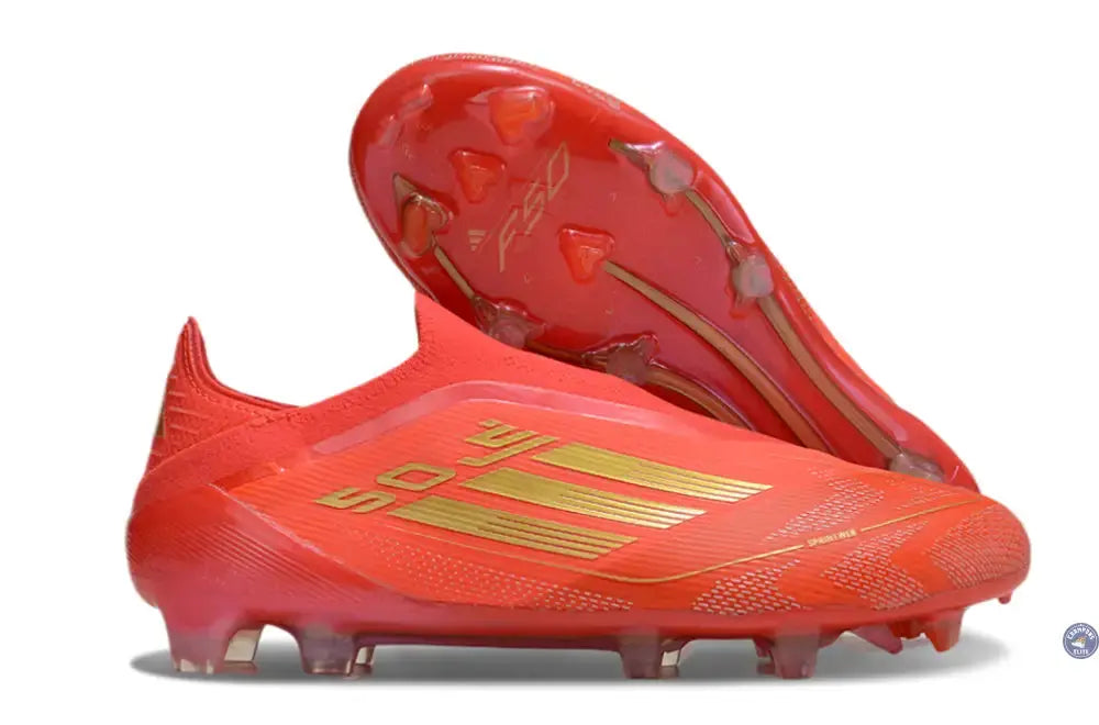 Image of F50 Elite Laceless FG Mo Salah - Rouge/Or