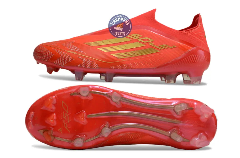 Image of F50 Elite Laceless FG Mo Salah - Rouge/Or