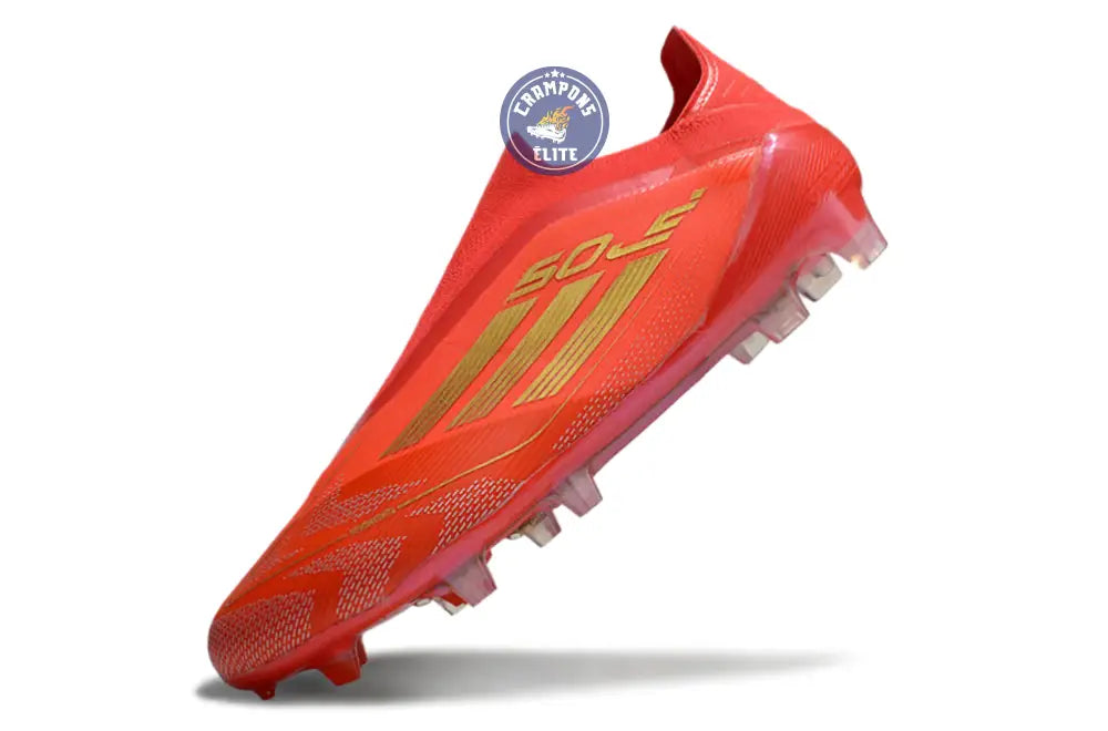 Image of F50 Elite Laceless FG Mo Salah - Rouge/Or