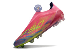 Image of F50 Elite Laceless FG Mystic Victory - Lucid Pink/Lucid Lemon/Blue Fusion
