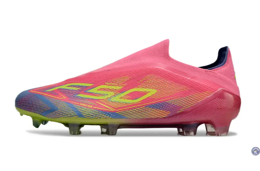 Image of F50 Elite Laceless FG Mystic Victory - Lucid Pink/Lucid Lemon/Blue Fusion