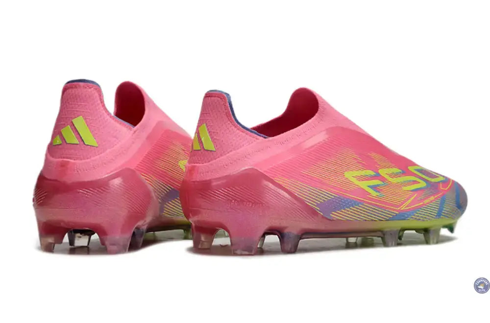 Image of F50 Elite Laceless FG Mystic Victory - Lucid Pink/Lucid Lemon/Blue Fusion