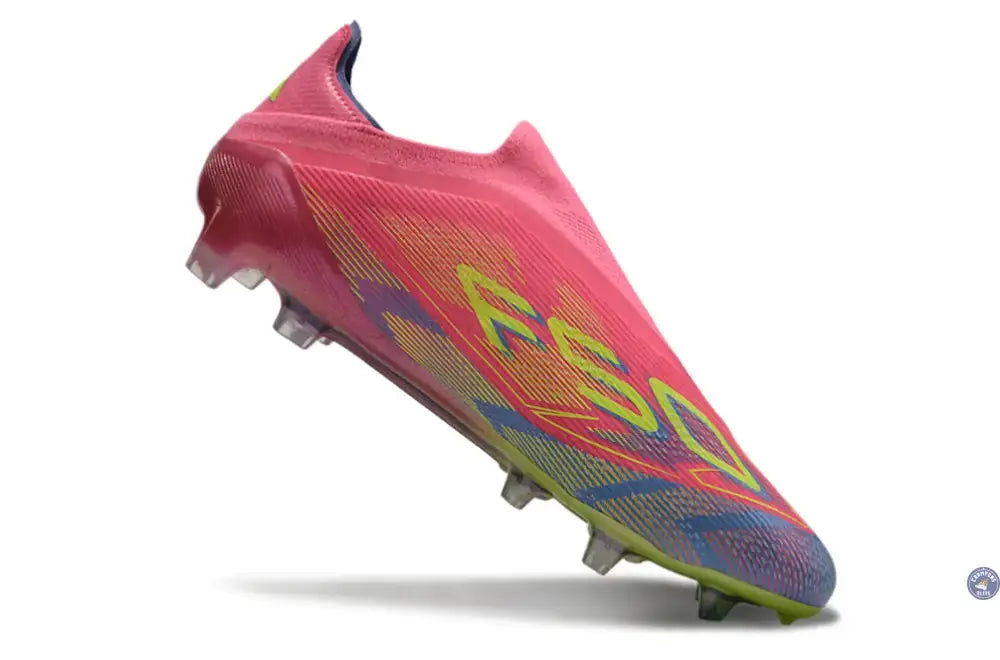 Image of F50 Elite Laceless FG Mystic Victory - Lucid Pink/Lucid Lemon/Blue Fusion