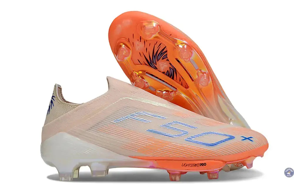 Image of F50 + Elite Laceless FG - Orange/Bleu/Rose