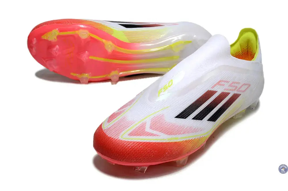 Image of F50 Elite Laceless FG Pure Victory - Blanc/Lucid Red/Jaune