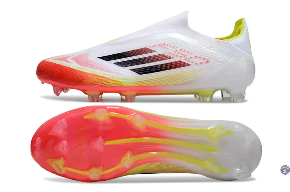Image of F50 Elite Laceless FG Pure Victory - Blanc/Lucid Red/Jaune