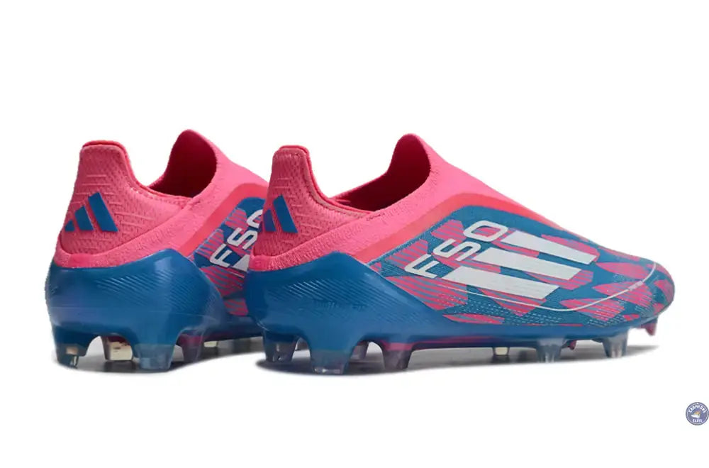 Image of F50 Elite Laceless FG Reemergence - Bleu/Blanc/Rose