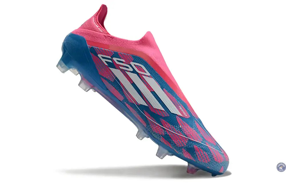 Image of F50 Elite Laceless FG Reemergence - Bleu/Blanc/Rose