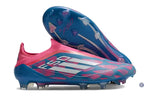 F50 Elite Laceless FG Reemergence - Bleu/Blanc/Rose