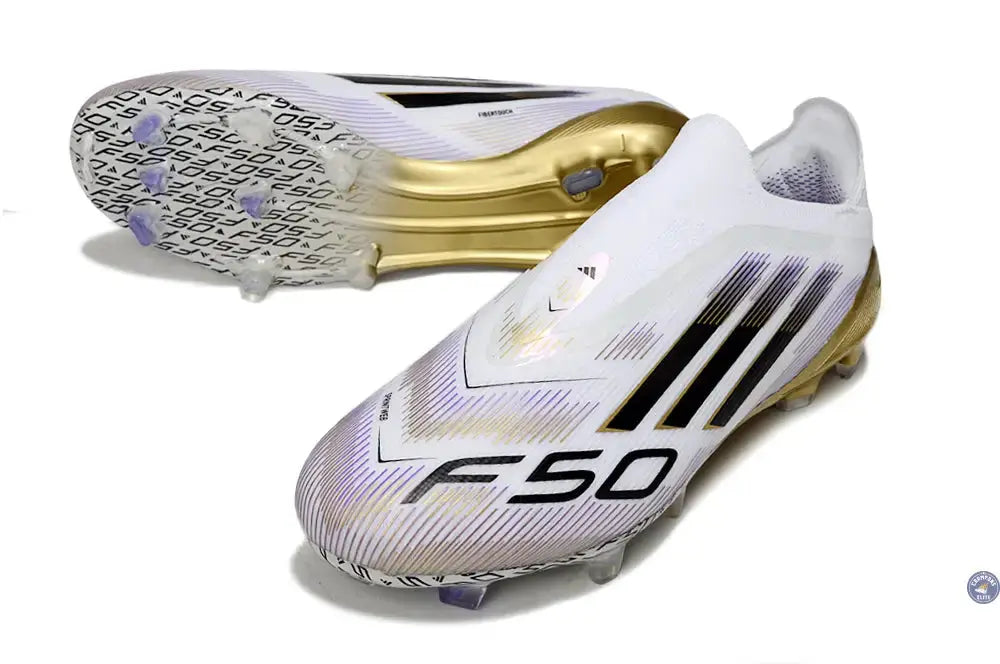 Image of F50 Elite Laceless FG Road to Glory - Blanc/Noir/Doré