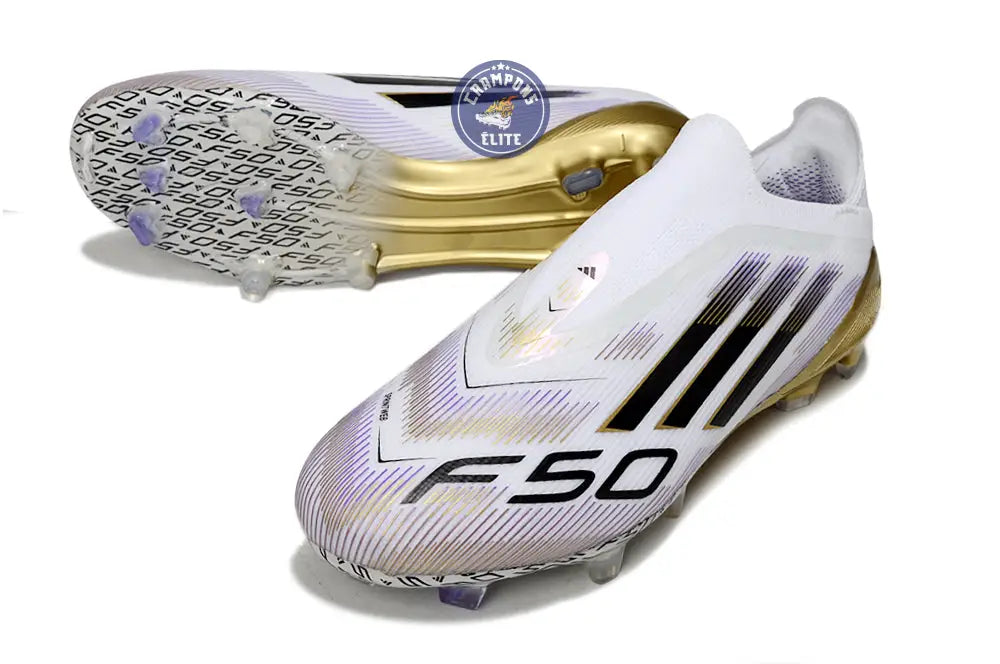 Image of F50 Elite Laceless FG Road to Glory - Blanc/Noir/Doré