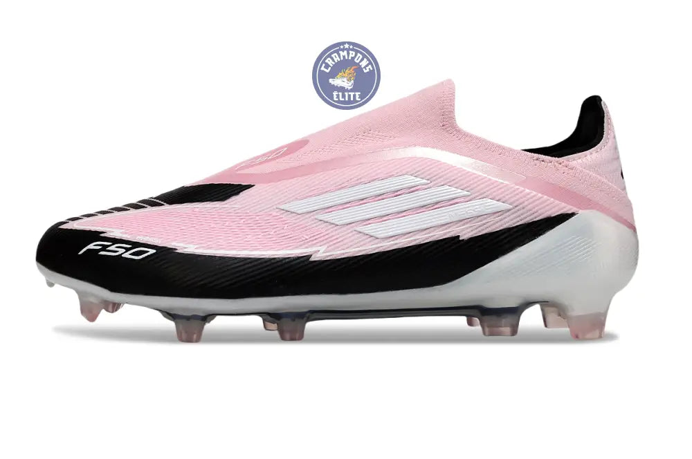 Image of F50 Elite Laceless FG - Rose/Noir/Blanc