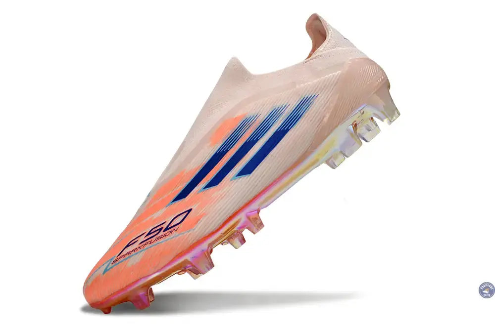 Image of F50 Elite Laceless FG - Beige/Orange/Bleu